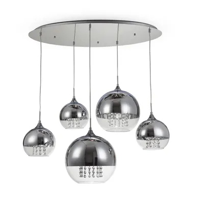 Produktbild von Maytoni Fermi Pendelleuchte P140-PL-170-5-N 5xE27, Nickel, aus Metall, exkl. Leuchtmittel