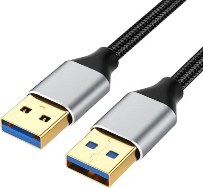 Produktbild von INF USB 3.0 Kabel Stecker auf Stecker – Nylon, Aluminium, 0.5-3M, 2 Stück 0,5 m