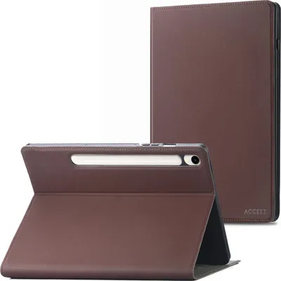 Produktbild von Accezz Classic Klapphülle Samsung Galaxy Tab S9 11.0 Zoll / Tab S10 FE / S9 FE 10.9 Zoll - Braun