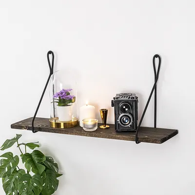 Produktbild von Skye Decor, Amaryllis, Wandregal, Schwarz, 100 % FICHTENHOLZ, 60 x 15 x 27 cm