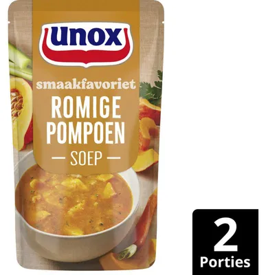 Image de Unox Pompoensoep 570 ml – Soupe crémeuse de potiron, prête à réchauffer