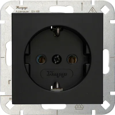 Immagine prodotto di Presa SCHUKO Kopp HK07 949350008 nero opaco