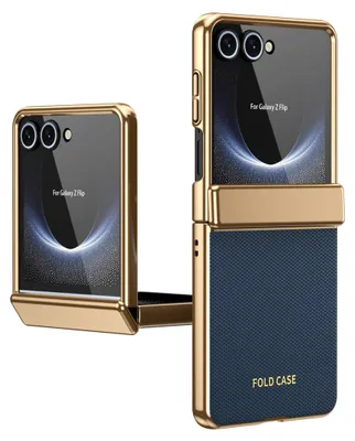 Obrázok produktu pre Puzdro na mobil, flipové puzdro + ochranné sklo H9 pre displej, modré, pre Samsung Galaxy Z Flip8 5G