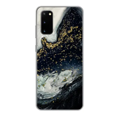 Produktbild von MuchoWow® Handyhülle Schutzhülle Hülle für Samsung Galaxy S20 Marmor - Naturstein - Gold Silikon Softcase Handy Hülle - Bild