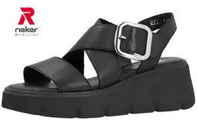Produktbild von Rieker Keilsandaletten Damen 31373639323833 Schwarz 39 EU
