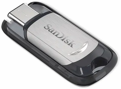 Produktbild von SanDisk Ultra, 32 GB, USB Typ-C, 3.2 Gen 1 (3.1 Gen 1), 150 MB/s, Dia, Schwarz, Silber