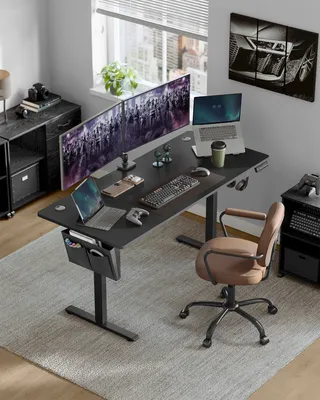 Produktbild von SONGMICS Höhenverstellbarer Schreibtisch elektrisch 160cm 4 Höhen schwarz
