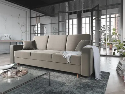 Produktbild von Sofa 3-Sitzer CARDE mit Schlaffunktion Hellgrau