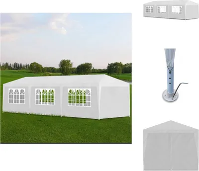 Obrázok produktu pre vidaXL Párty stan 3x9 m biely - Pavilóny a párty stany