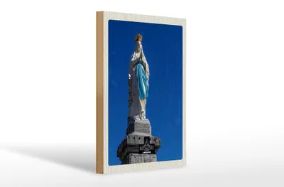 Produktbild von Holzschild Reise 20x30cm Frankreich Lourdes Skulptur