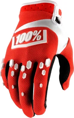 Obrázok produktu pre 100% Airmatic Hexa motokrosové rukavice, červená/biela, S