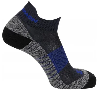 Produktbild von Socken Salomon Uni Aero Ankle Dx+sx 1p Carbon/clematis Blau/schwarz Grau
