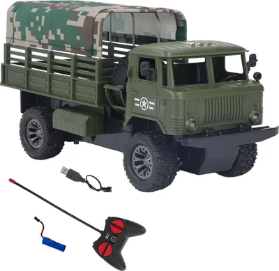 Obrázek produktu pro RC Military Truck 4kanálové odnímatelné stanové vozidlo na dálkové ovládání se světlem pro děti od 6 let OD Green