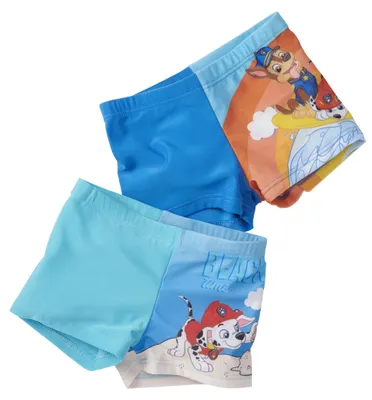 Produktbild von Paw Patrol Badehose für Jungen Schwimmhose Badekleidung Hose Kinder Blau (2er Pack) 122-128