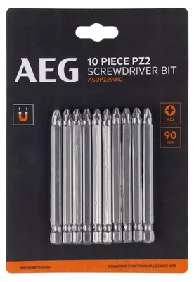 Produktbild von AEG Bits 90mm PZ2 10 Stück. ASDPZ29010