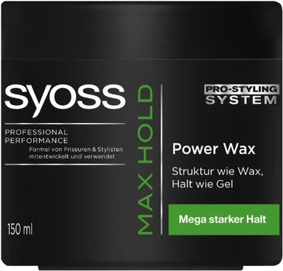 Obrázek produktu pro SYOSS Max Hold Power Max, Vosk na vlasy, Unisex, Fixační, 24 h