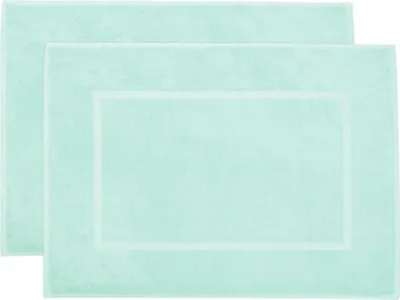 Produktbild von 2er Set Badematten in 50x70 cm aus Baumwolle, mint