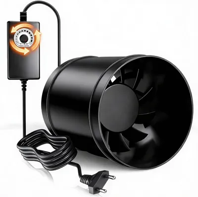 Produktbild von Rohrventilator 100 mm, 221 m³/h, mit Drehzahlregler, für Badezimmer