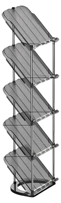 Immagine prodotto di Scarpiera, design inclinato, contenitore salvaspazio, grigio chiaro