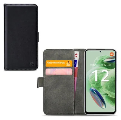 Zdjęcie produktu dla Etui typu "book" z portfelem Mobilize Classic Gelly do telefonu Xiaomi Redmi Note 12 5G, kolor czarny