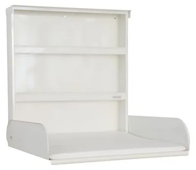 Produktbild von Klappbarer Wandwickeltisch aus Stahl weiß inklusive Wickelauflage byBo 10206