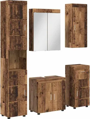 Produktbild von vidaXL Badezimmermöbel-Set TULUM 5 pcs Altholz 60 x 34 x 63 cm