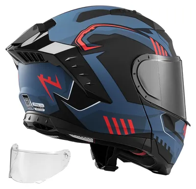 Immagine prodotto di Casco pieghevole per moto SucceBuy, taglia L, casco modulare 22.06, casco da strada per adulti, casco per scooter con vano Bluetooth e fodera interna lavabile