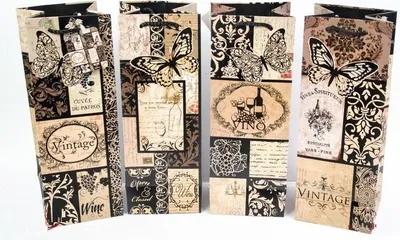 Zdjęcie produktu dla torebki papierowe na wino 35 x 12, x 9 cm - 12szt. 7163