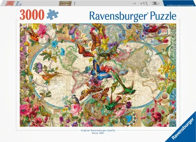 Produktbild von Weltkarte mit Schmetterlingen Ravensburger 17117