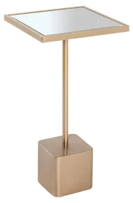 Beistelltisch Spiegelglas gold 30x30x61 cm