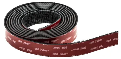 Pilzkopfband Dual Lock SJ3870, selbstklebend, schwarz, 25,4 mm x 2 m