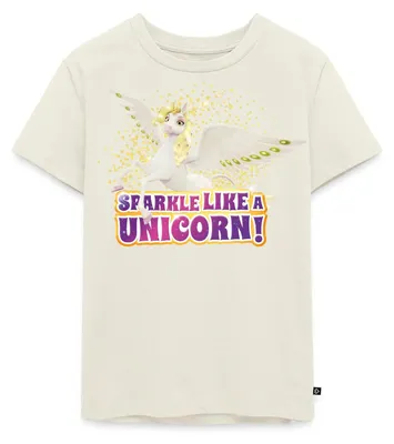 Produktbild von Spreadshirt Mia and Me Onchao Glitzer Wie Ein Einhorn Kinder Premium T-Shirt, 134/140 (8 Jahre), Naturweiß