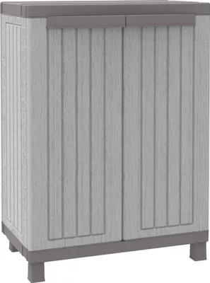 Produktbild von Terry - Schrank mit zwei Türen in Holz-Optik und einem Einlegeboden, für innen und außen - 68 x 39 x 91,5 cm
