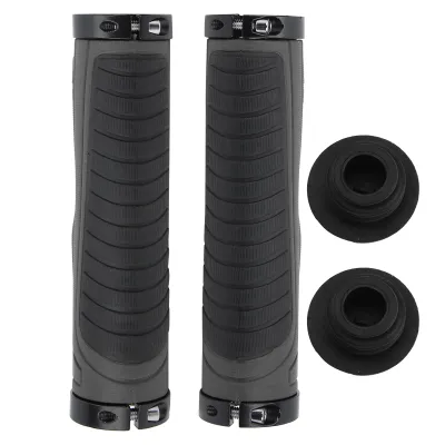 Produktbild von Mountainbike, Weiche Lenkergriffe, Fahrrad, Doppellock, Rutschfeste Gummi-Griffe (Schwarz Grau)