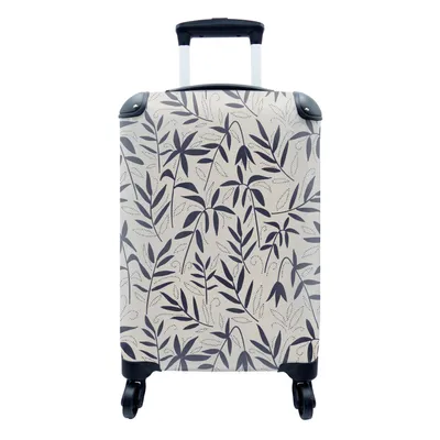 Produktbild von MuchoWow® Koffer Handgepäck Trolley Rollkoffer Kleine Reisekoffer mit 4 Rollen - Pflanzen - Japan - Muster - Cabin Size < 55x40x23 cm & 55x40x20 cm - Fotokoffer - Kabinenkoffer - Boardgepäck - Reise-Box - Reisekoffer - Reisegepäck - Koffer mit Bild - Trolley für Kinder