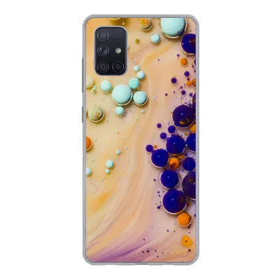 Produktbild von MuchoWow® Handyhülle Schutzhülle Hülle für Samsung Galaxy A71 Milch - Tinte - Psychedelisch Silikon Softcase Handy Hülle - Kartenbesitzer