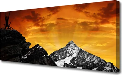 Produktbild von Tulup Leinwand-Bilder 125x50 Wandbild Canvas Kunstdruck Gebirge Landschaft