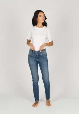 Produktbild von ANGELS JEANS STRETCH SKINNY BUTTON mid blue used 346 1203.3358 34 L32