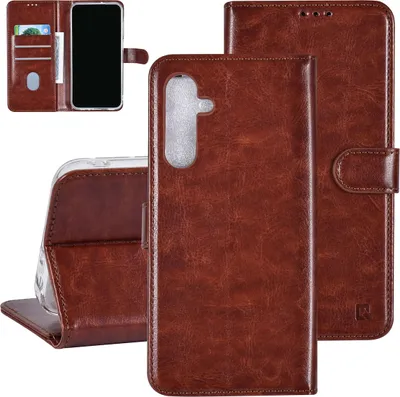 Produktbild von UNIQ Accessory Galaxy A25 Book type case - 3 pasjeshouder - Brown
