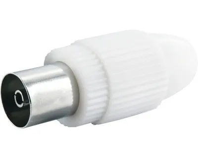 Produktbild von Schwaiger KST21601, F-Typ, IEC, Weiblich, Weiß, Metall, Kunststoff, Polybag