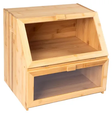 Obrázek produktu pro Dvoupatrový chlebník z bambusu