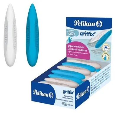 Image de Pelikan griffix Gomme triangulaire en présentoir 20 gommes