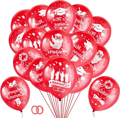 Immagine prodotto di Palloncini per compleanno - Decorazioni per feste - Articoli per decorare feste - Set da 32 pezzi - 21,5 x 15 x 2,9 cm - Rossi