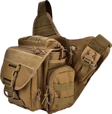 Image de Sac à dos militaire pour hommes avec sac à dos pour les voyages, les randonnées et les loisirs (Kaki)