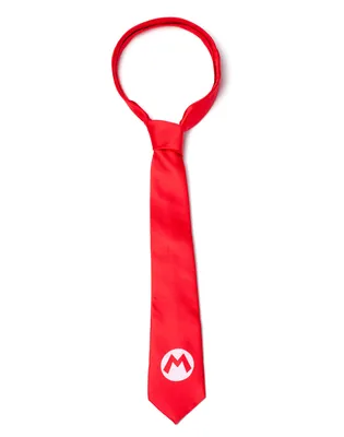 Immagine prodotto di Cravatte Super Mario Nintendo - Cravatta con distintivo Super Mario rosso