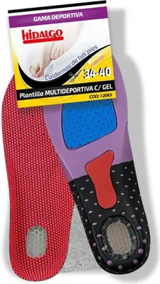 Immagine prodotto di 6 solette in gel per scarpe multisport, taglie 34-40 - Hidalgo