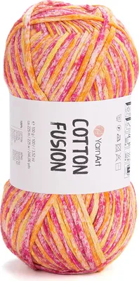 Produktbild von YarnArt Baumwolle Fusion Baumwollgarn 100g, 225m - Elegante Sommerfarben, 100% Baumwolle