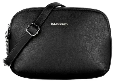 Zdjęcie produktu dla David Jones - Damska torebka na ramię - Torebka typu crossbody, wykonana z materiału przypominającego skórę (PU) - Torebka z 3 przegródkami