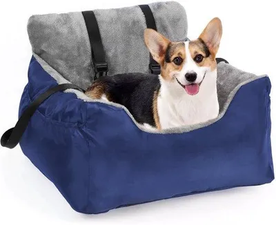 Produktbild von Ohpets® Hundeautositz – Waschbarer Hundekorb – Dunkelblau – 42 x 55 x 25 cm