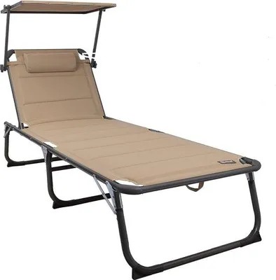 Produktbild von XXL-Sonnenschirm-Liege, schnelltrocknend, 200x70cm, schwarz/beige